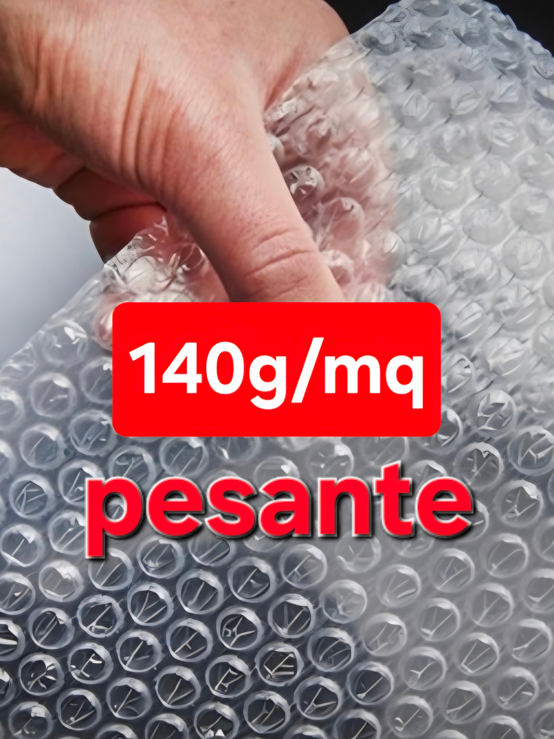 Pluriball Pesante Industriale 140 g/m² – Rotolo Protezione Extra Resistente per Spedizioni, Imballaggio Professionale