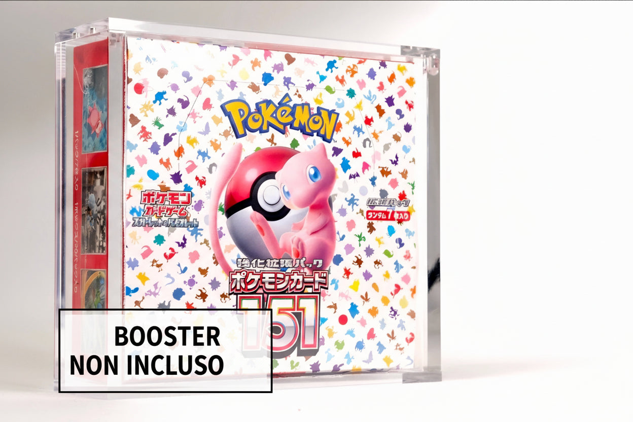 Premium Case Protettivo Pokémon Japanese Booster Box – Custodia in Plexiglass con Coperchio Scorrevole Magnetico Anti-Polvere