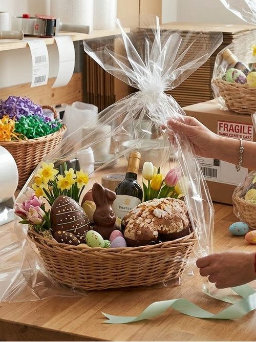 25 Fogli Cellophan Neutro 100x130 cm – Trasparente per Confezioni Regalo