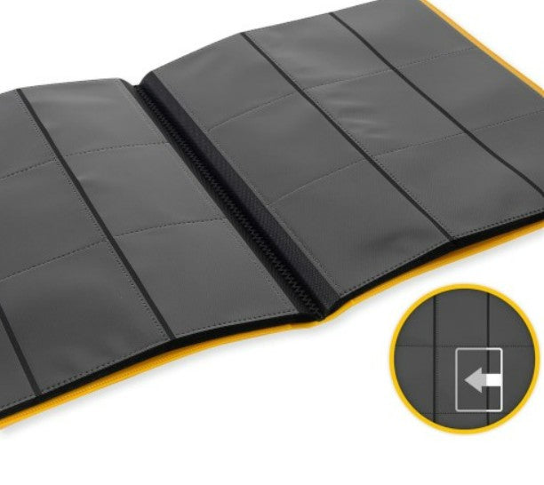 Classeur à 12 pochettes pour 480 cartes – Jaune/Noir - Classeur TCGLab - Pokémon Magic One Piece Lorcana