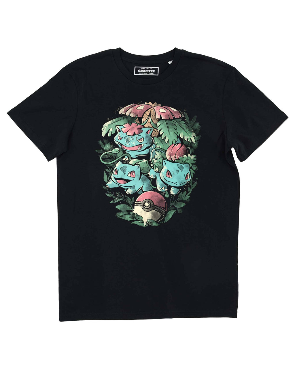 T-shirt grass evolution nero 100% cotone biologico