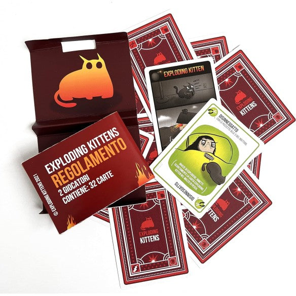 Exploding Kittens – Edizione per 2 Giocatori | Gioco di Carte Italiano Rapido e Divertente per Coppie e Sfide 1 vs 1