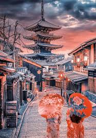Puzzle Clementoni - Evening in Kyoto 500 pezzi - High Quality Collection