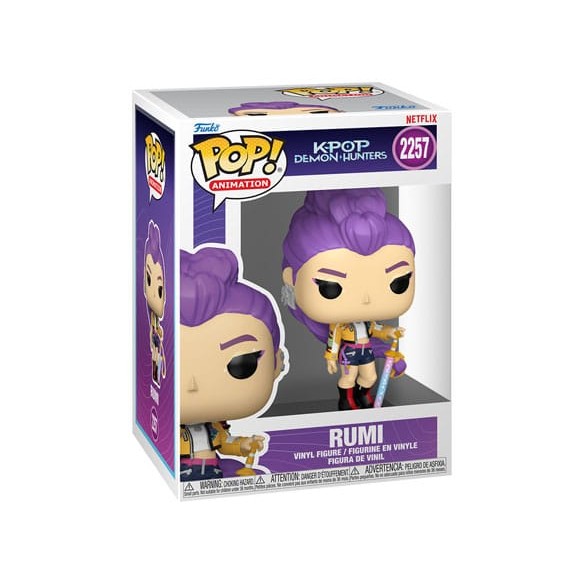 Funko POP! Animation Rumi n° 2257 – Figurine vinyle K-Pop Demon Hunters de 9 cm avec boîte
