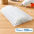 100 bâtonnets de colle thermofusible transparents – Petits pistolets (7 mm x 100 mm)