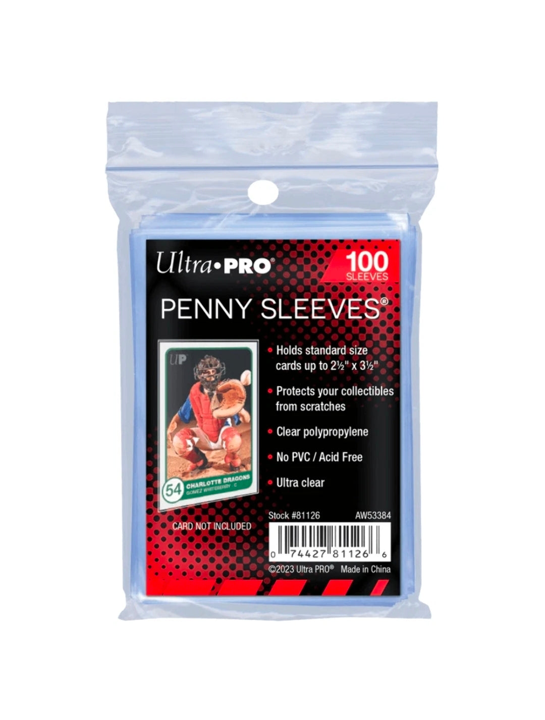 100 Penny Sleeves Ultra Pro | Bustine Protettive Carte TCG Standard 66x91