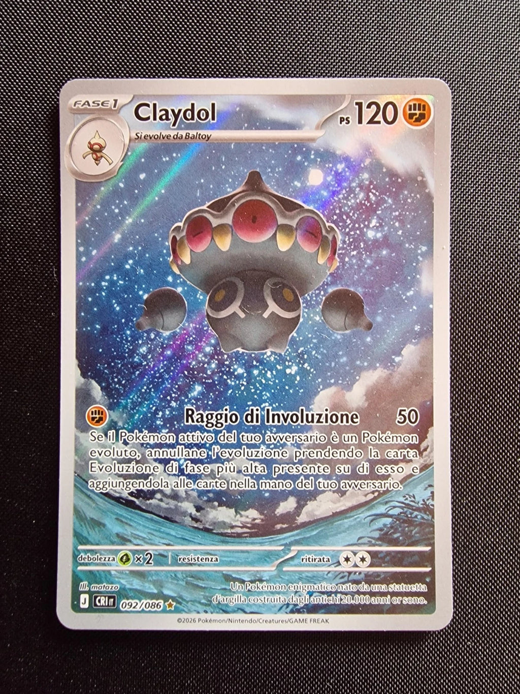 CLAYDOL - Caos Nascente CRI 092/086 - Illustrazione Rara - ITA - Pokémon