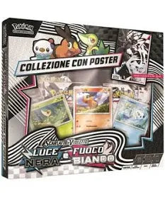 Collezione con poster - Luce nera e Fuoco bianco - Pokémon Scarlatto e Violetto