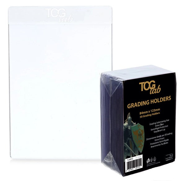 TCGLAB Grading Halter 84x123mm 50 Stück Semi-Rigid Extra Klar - PSA BGS